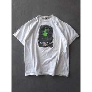 Vintage 90s Zebco Rhino Glowtip Fishing Rods White T-shirt Oneita XL